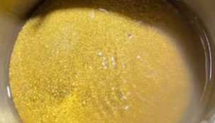 Gold panning site with vibrating screens in Mongolia