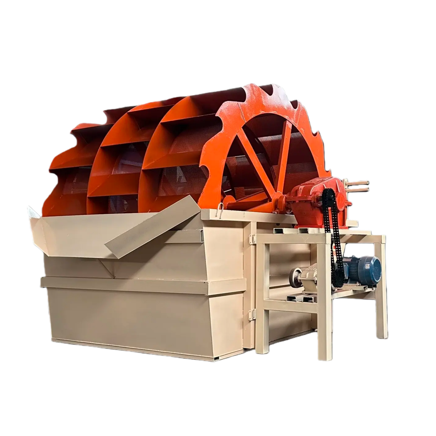 Bucket wheel sand washer