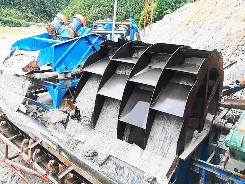 Bucket wheel sand washer