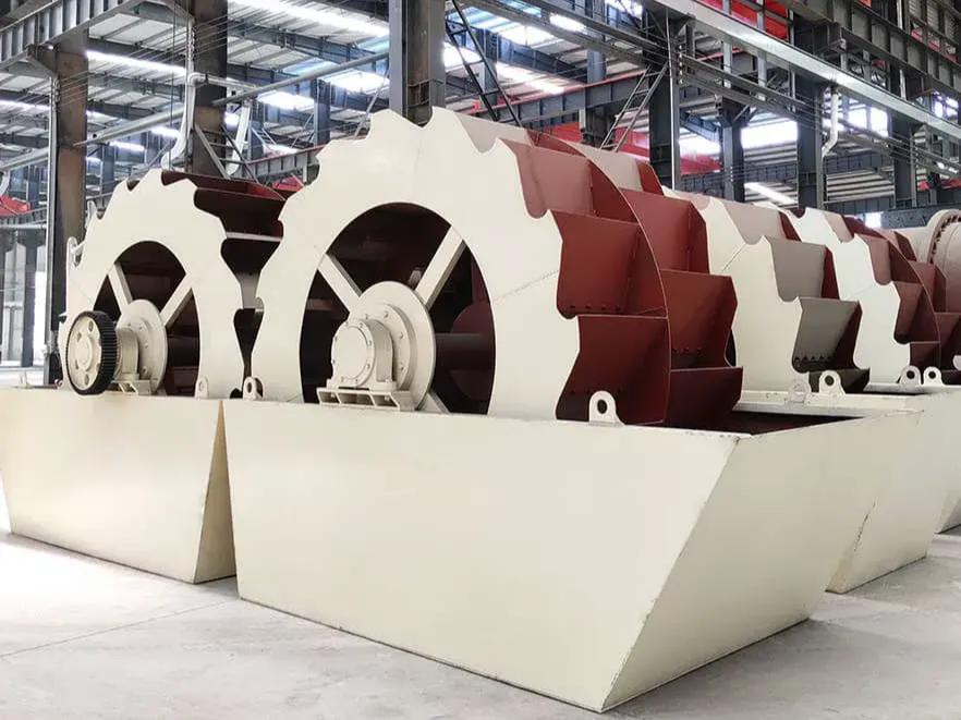 Bucket wheel sand washer