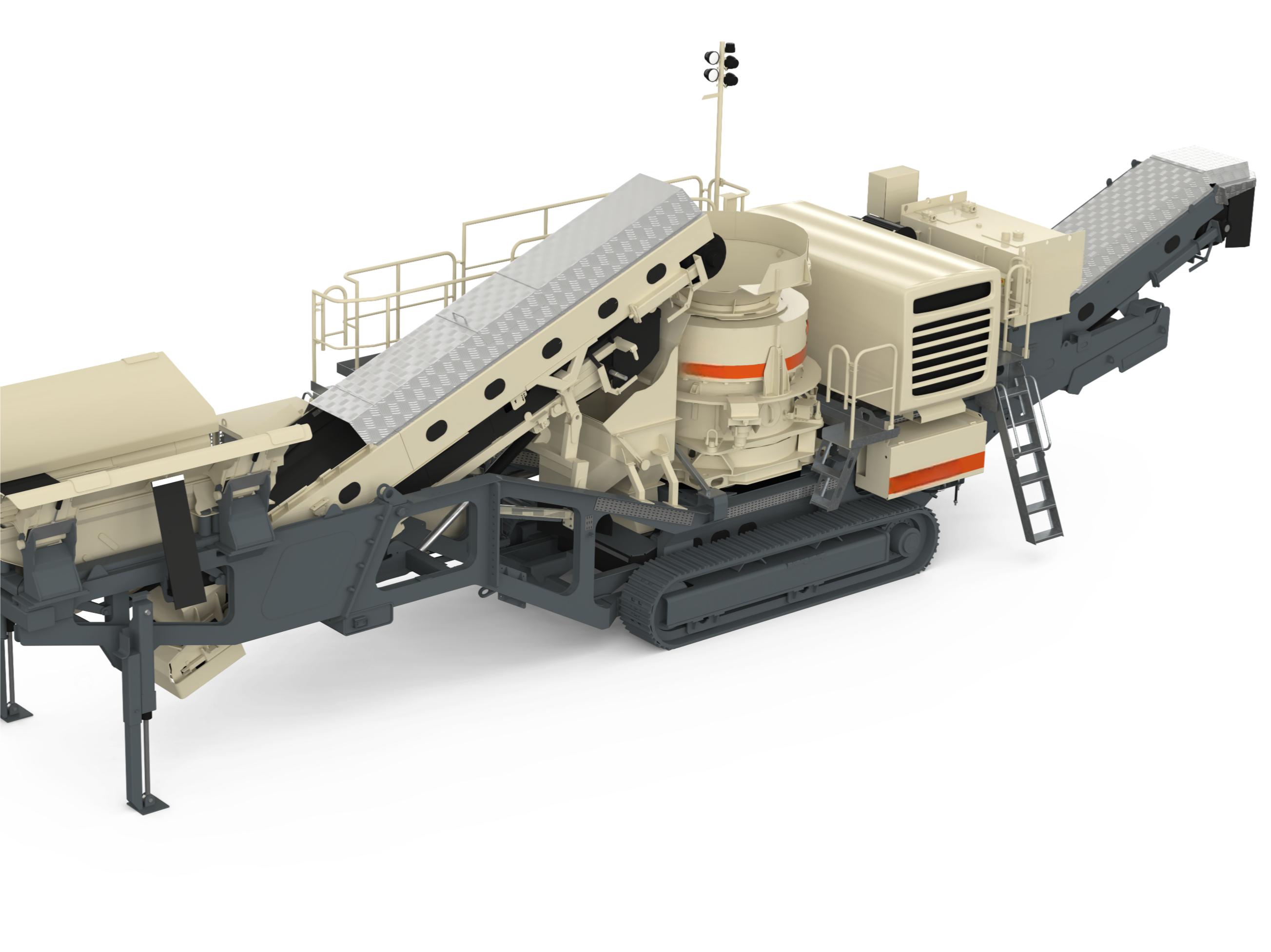 Mobile cone crushing plant