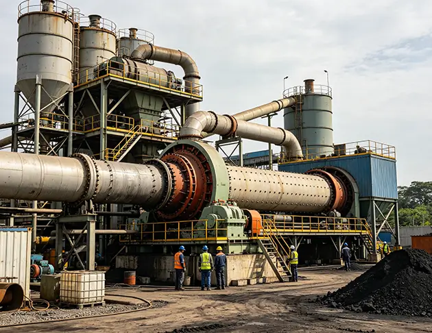 Usine de broyeur à tiges de boue de charbon en Indonésie