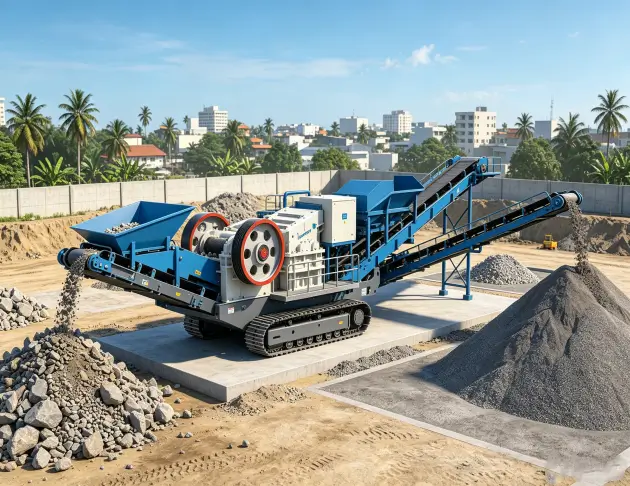Indonesia Mobile Construction Waste Crushing
